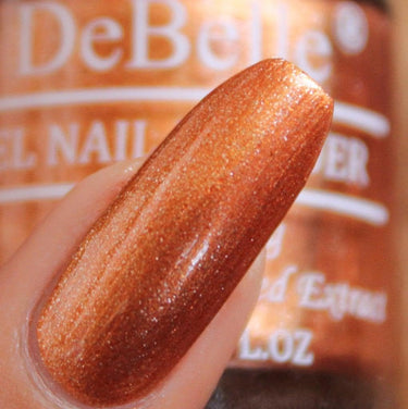 DeBelle Gel Nail Polish Rustique Copper (Rose Gold Copper), 8 ml - Enriched with natural Seaweed Extract, cruelty Free, Toxic Free Glossy Finish